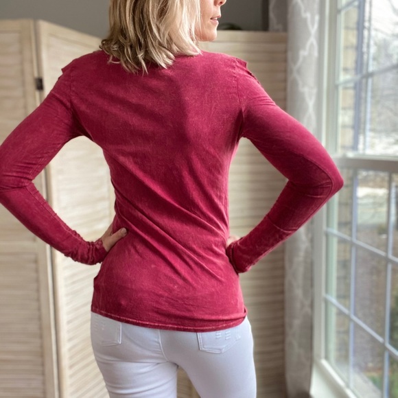 Mineral wash braided sleeve tee - Picture 4 of 4